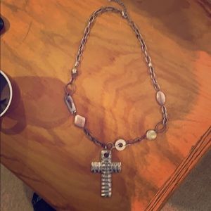 Long cross necklace